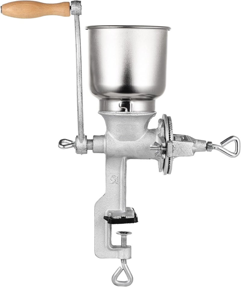 DIMEGON High Hopper Corn Grinder, Iron Grain Grinder Manual Coffee Grinder, Hand Grinder with Large Hopper for Barley Wheat Berries Coffee Chickpeas Pepper Dried Beans, Animals Feed Home Brewing - Image 2